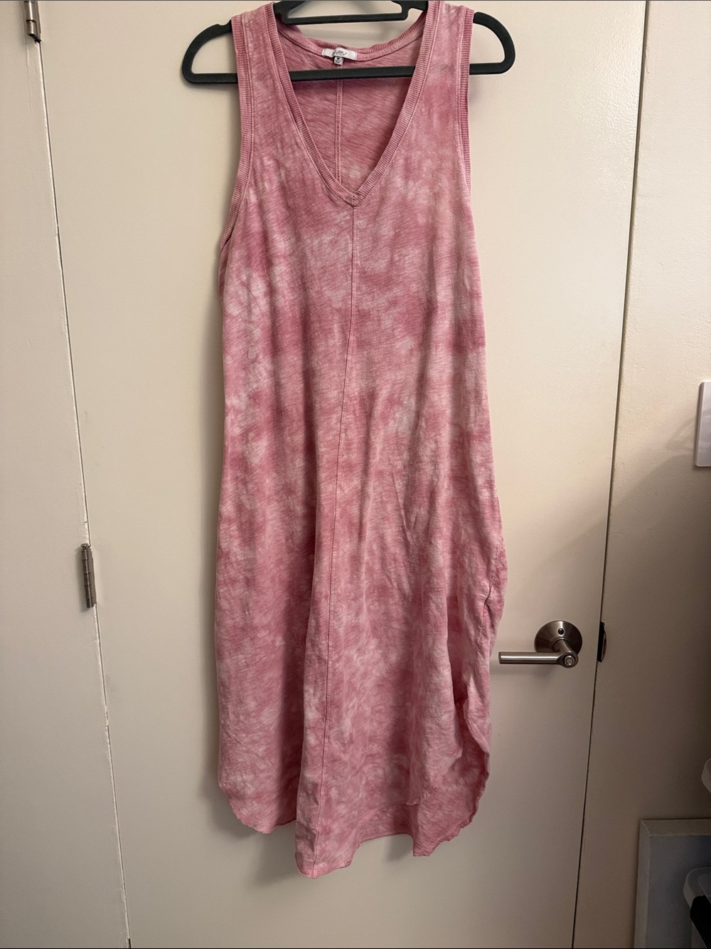 Z Supply Reverie Pink Tie-Dye V-Neck Sleeveless Maxi Dress